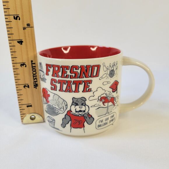 Starbucks Fresno State Bulldogs 14oz Mug Been There Series Campus Collection Box - Picture 8 of 13